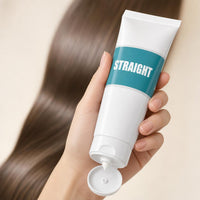 Aplicando la crema Prolissium STRAIGHT en el cabello